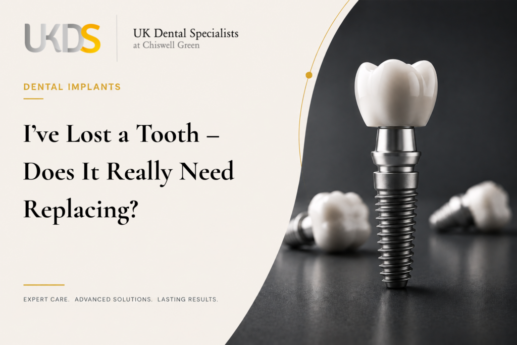 Lost a Tooth? Does It Need Replacing? | UK Dental Specialists, Chisweel Green, St Albans, Hertfordshire